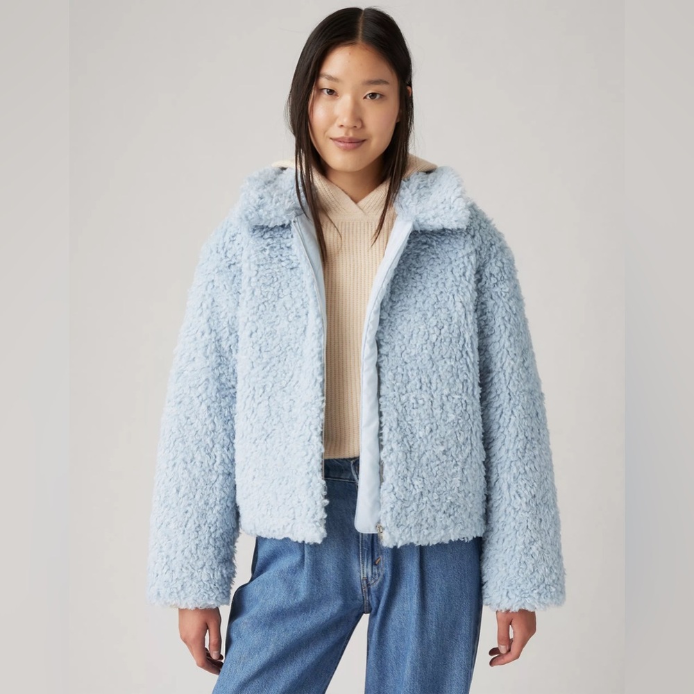 Levi’s Kate Sherpa Jacket – Light Blue 💙